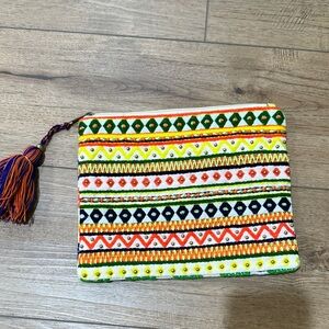 Lovestitch Embroidered & Soft-sided Pouch